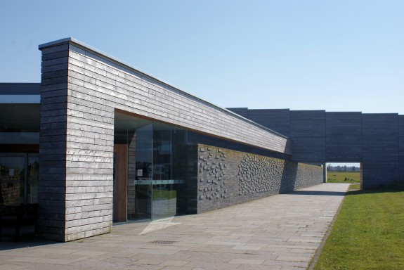 Projecting stones in wall at Culloden Visitor Centre